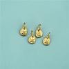 Colgante de plata de ley S925 chapado en oro con etiqueta Xiaofu, hecho a mano, con cuentas de cristal y perlas.