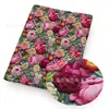 Tela de Lino Cubierta Lisa Estampado de Flores Bordadas Imitación Tela para Patchwork DIY, 1Yc54032