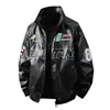 Nueva Chaqueta Forrada de Polar Otoño e Invierno para Hombre, Chaqueta de Cuero, Estilo Popular Sin Lavado, Chaqueta de Motociclista, Chaqueta de Carreras, Abrigo de Cuero PU para Hombre, Comercio Exterior Transfronterizo
