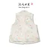Colete Longo Estilo Han de Dez Mil Milhas, Novo Colete Diagonal Estilo Chinês, Cardigã Feminino Estilo Nacional Gola Alta, Jaqueta Feminina Sem Manga Quente para Transmissão ao Vivo