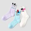 Calcetines huecos renacentistas de verano para mujer, de malla fina, transpirables, tridimensionales, con diseño de animales, bonitos calcetines de tubo medio para niña.