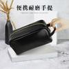 Em estoque Nova bolsa de cosméticos de couro de grande capacidade Camada superior de couro de vaca macia e confortável Bolsa de viagem masculina Bolsa de higiene