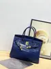 Bolso Grande de Cocodrilo de Gama Alta para Mujer 2026 Nuevo Bolso Cruzado Versátil de Moda Bolso de Mano Bolso Platino