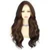 Perucas Europeias e Americanas Populares Transfronteiriças para Mulheres, Perucas Pequenas de Renda 4 # Cabelo Longo Cacheado Grande Ondulado Peruca de Renda de Fibra Sintética