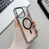 Capa de celular aplicável iPhone15ProMax magnética fosca Apple 14promax transparente acrílica capa protetora
