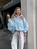 Otoño/Invierno 2026 Nuevo Moda Casual Minimalista Francés Tendencia Deportiva Nicho Color Sólido Ropa Exterior Sudadera