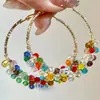 Pendientes de Flor Envueltos en Aguja de Plata Europeos y Americanos, Pendientes Personalizados y Exagerados para Mujer, Pendientes Creativos Versátiles con Diseño de Nicho