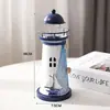 Adorno de Escritorio Metálico Electrónico Emisor de Luz, Adorno Estilo Mediterráneo, Faro Oceánico Minimalista Creativo de Moda