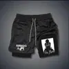 Pantalones Cortos Deportivos de Comercio Exterior Transfronterizo Aliexpress para Hombre Transpirables de Doble Capa Anti-Exposición Falsos de Dos Piezas Fitness Running Casuales