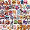 50 piezas se pueden combinar tema de Halloween pegatinas divertidas decorativas botella de agua maleta calabaza extraña pegatinas de grafiti impermeables