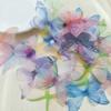 Tul multicolor de una sola capa con mariposas, pegatinas para el rostro, maquillaje Hani, pequeños accesorios de mariposa, horquilla para el cabello DIY, arte de uñas de tela