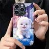 Aplicable a Funda de Vidrio Templado para Apple 18PRO 17PROMAX Funda Protectora de Perro iPhone16 Linda Adorable Mascota 17E