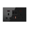 Comercio exterior estilo británico estilo europeo ultradelgado de vidrio oculto estilo 86 enchufable estilo británico estilo alemán carga rápida USB interruptor de 20A enchufe