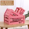 Caja de Almacenamiento Rectangular Caja Retro Cajón Simple Cesta de Frutas Cesta de Almacenamiento de Madera Maciza Caja Doméstica para Comestibles