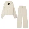 Fabricante de ropa para mujer transfronterizo al por mayor 2026 AliExpress artículo de moda casual más vendido conjunto de sudadera con capucha y pantalones de pierna ancha