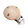 Clip de Madera de Haya para Chupete de Bebé DIY Cadena Anti-Caída para Niños Pequeños Clip Redondo No Poroso de Tres Agujeros Fabricante de Madera Venta al por Mayor DIY Hecho a Mano