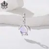 Aifule Original Colgante de Tortuga Marina Lindo Chapado en Cobre Oro Blanco Moda Animal Marino Tortuga Abalorios DIY Cuentas Sueltas Mujeres