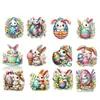 Nuevos Huevos de Pascua Transfronterizos Conejo Gnomo de Madera Adornos Colgantes Decoraciones de Árbol de Primavera Decoraciones para el Hogar