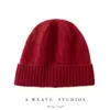 100% Cachemira Pura Sombrero de Cachemira para Mujer Estilo Otoño Nuevo Sombrero de Cachemira Cálido Estilo Casual para Exteriores Gorro de Punto Versátil
