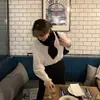 Bufanda Cálida Maomao de Conejo Rex Estilo Coreano Versátil para Mujer Bufanda de Imitación Otoño e Invierno Celebridad de Internet Bufanda Cruzada de Felpa Tejida para Mujer