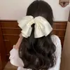Elegante Acessório de Cabelo Francês de Alta Qualidade com Textura, para a Parte de Trás da Cabeça, com Pom Pom Colorido e Flor de Cetim