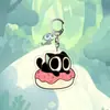 Chaveiro Periférico de Filme e Anime Acrílico Fosco Dupla Face Pingente para Mochila Escolar de Estudante Gatinho Fofo Luo Xiaohei