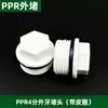 Liqin Ppr/Pom 4 Minutos 6 Minutos 1 Polegada Plástico/Plugue Fio Interno/Plugue Rosca Externa/Com Anel de Couro Tampa de Tubo Plugue de Tubo