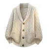 Cardigan de punto para otoño e invierno transfronterizo de Amazon chaqueta suéter para hombre estilo old money chaqueta cardigan de punto trenzado