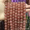 Lluvia de Sakura Cuentas Redondas Color Cristal de Fresa Jade Cuentas Sueltas Cuentas de Jade Fresa Accesorios Dly Semiacabados Mayoreo