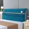 Funda de Cabecero de Tela de Cobertura Total Estilo Nórdico Protector de Cabecero Funda de Cabecero de Madera Funda de Cabecero Acolchada Elástica Suave