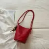 Bolso Pequeño Tejido Retro Estilo Coreano para Mujer, Nuevo Bolso Cubo Verano 2026, Bolso Cruzado de Hombro de Nicho de Alto Valor