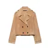 Comércio exterior outono 2026 novo estilo europeu e americano moda feminina casual solto curto trench coat de abotoamento duplo 3046065