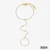 Cadena de Muñeca con Incrustaciones de Diamantes de Acero Inoxidable, Cadena de Muñeca para Dedo de Joyería Fina de Moda para Mujer, Comercio Exterior Transfronterizo Aliexpress
