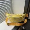 Moda coreana Peito Bolsa Feminina 2024 Novo Casual All-match Crossbody Bolsa Cintura para celular Bolsa Esportes Commuter Ombro Bolsa