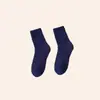 Calcetines calcetines de media pantorrilla para hombre forrados de polar engrosados calcetines de piso para otoño e invierno color liso calcetines de toalla medias cálidas de rizo hombres