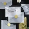 Sobre de Papel de Ácido Sulfúrico Estampado en Oro Empaque de Regalo Estilo Ins Semi-Transparente Escarchado 11*16cm Exclusivamente para Ventas Transfronterizas