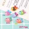 Abeja pequeña con brillo perlado, accesorios de resina para bricolaje, accesorios para el cabello para niños, materiales, almohadillas de tinta para manos y pies, venta directa de fábrica