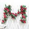 Venda por Atacado de Trepadeiras Artificiais de Rosas Transfronteiriças para Batentes de Portas, Tubulações de Ar Condicionado, Arcos de Casamento, Folhagens, Flores Artificiais, Peônias