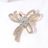 Broche de arco High-end Temperamento Feminino Luxo All-match Atmosférico Pin Acessórios Diamante-incrustado Liga Corpete Jóias Fixas