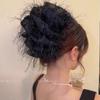 Pinza para el cabello con lazo multicapa para mujer, accesorios para el cabello, pinza grande de plumas, tocado de alta gama para dar volumen al cabello, pinza de tiburón