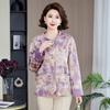Roupas para Mãe Primavera e Outono 2025 Jaquetas para Mulheres de Meia-Idade e Idosas Novas Roupas de Primavera e Outono Tops e Jaquetas de Gola Redonda Estilo Solto