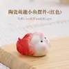 Adorno Giratorio de Cerámica Creativo Lindo Pez Koi Pez Dorado Mascota de Té Decoración Artesanía Decorativa de Escritorio Artesanías para Aliviar el Estrés