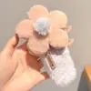 Pasador de Flor Rellena para Mujer, Pinza para el Pelo Linda y Dulce para la Parte Trasera de la Cabeza, Pinza de Pato Grande, Pasador de Otoño e Invierno, Accesorios para el Cabello, Al Por Mayor