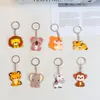 Llavero Colgante de Animales de la Jungla Lindo Grande de Dibujos Animados Accesorio de PVC Llavero para Llaves de Coche Regalo Venta al por Mayor