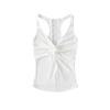 2526-25 Nuevo Estilo de Verano Americano Sexy Estilo Pura Pasión Espalda Descubierta Cruz en el Pecho Chaleco de Encaje