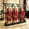 Nuevo Colgador de Ropa Estilo Chino Xiuhe, Soporte de Exhibición Hanfu Estilo Antiguo de Hierro, Accesorios de Exhibición Qipao, Estante Especializado, Zen