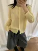 Nuevo Suéter Coreano de Otoño 2026 Color Sólido 100% Lana con Bordado de Caballo, Cuello Redondo, Manga Larga, Cárdigan de Punto Versátil para Mujer