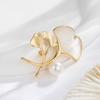 Moda leve estilo luxo casca natural broche folha ginkgo nicho de alta qualidade Folha corsage novos acessórios de pino quente