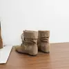 Botines de gamuza con cordones, punta fina, estilo retro, con borlas y fruncidos, estilo coreano, versátiles, para ir al trabajo