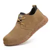 Sapatos de Proteção do Trabalho para Homens, Biqueiras de Aço, Anti-Asmagamento, Anti-Perfuração, Respiráveis para o Verão, Leves, Sapatos de Segurança, Antiderrapantes, Resistentes ao Desgaste, Calçados de Trabalho, Couro Bovino